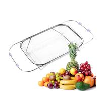 Cestello per lavello in acciaio, telescopico, per lavare frutta e verdura, bacca, uva, fragole, per appartamenti, dormitori, camper, campeggio, bar, amanti della cucina