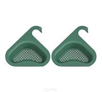 cestello per lavello, Lavello da cucina 2 pezzi, angolo triangolare senza fori, utilizzato for filtrare i rifiuti domestici come gli avanzi(Green)