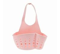 cestello per lavello, Mensola for lavello, porta sapone e spugna, clip, scolapiatti, cestino portaoggetti in silicone, borsa, accessori da cucina(Pink)