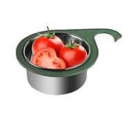 Cestello per lavello - raccogli alimenti per lavello | Organizer sotto i lavelli | Cestello di scarico per lavello cucina angolo lavello filtro raccogli alimenti per lavare verdura/frutta in acciaio