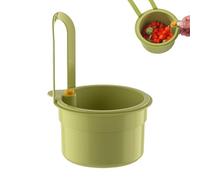Cestello per lavello - Scolapasta con scarico automatico a pressione, dimensioni compatte 14,3x8,3x20,2 cm, design leggero da 116 g, pratico strumento da cucina per lo scarico di frutta, verdura e ava