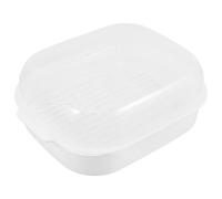 Cestello per Microonde con Coperchio, Plastica Alimentare Grande | Vassoio Trasparente, per Verdure e Pesce, Cucina Domestica Veloce, Adatto a Famiglie Attente alla Salute
