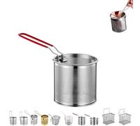 Cestello per Pasta in Acciaio Inox,Divisorio per Cottura,Cestello per Pasta separata,Mestolo per Spaghetti,Cestelli Separato per Pentola Ideale per Scolare Spaghetti e Noodles Set, per verdure