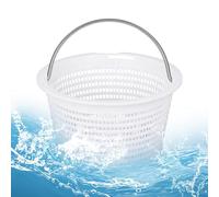 Cestello per skimmer per piscina, resistente, integrato nel filtro del peso, ricambio per skimmer con manico in acciaio , per piscine interrate, spa, filtrazione di foglie e detriti