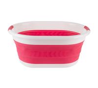 CESTELLO PIEGHEVOLE OVALE RESISTENTE CON MANICI IN PLASTICA ORGANIZZATORE CASA C