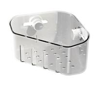 Cestello portaoggetti con ventosa, ripiano triangolare for lavandini con ventosa, supporto portaoggetti con ventosa in plastica for lavello, organizer for cucina e bagno(6)