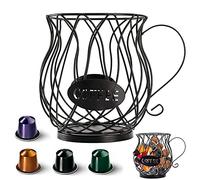 Cestello Portaoggetti per Caffè, Cestello porta Caffè, Cestello Porta Capsule Caffè, Porta Cialde da Caffè, Portaoggetti per Capsule di Caffè per Casa Bar Ristoranti Sala da Tè Hotel (Piccolo)