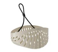 Cestello portaoggetti per scolapiatti - Borsa per rubinetto sospesa dal design a conchiglia con corda, spugna versatile in lana d'acciaio e supporto per lavapentole, organizer da cucina compatto e dur