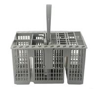 Cestello portaposate di ricambio per Bauknecht per Indesit e Hotpoint per lavastoviglie Ignis Manico rotondo rimovibile in plastica grigia di ricambio per codice articolo C00257140
