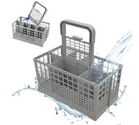 Cestello portaposate per lavastoviglie con manico rimovibile, accessorio di ricambio universale compatibile con Bosch, Siemens, Neff, Whirlpool, Hotpoint, Indesit, Ariston, 24 x 13,9 x 12,4 cm