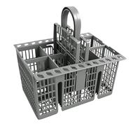 Cestello portaposate universale di ricambio per lavastoviglie, con manico staccabile, coperchi pieghevoli e 8 scomparti, per Hotpoint, per Indesit, Whirlpool, C00257140