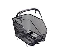 Cestello posteriore in filo d'acciaio Racktime Bask It Trunk nero con maniglia s