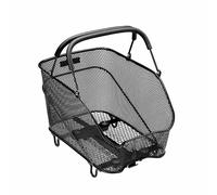 Cestello posteriore in filo d'acciaio Racktime Bask It Trunk nero con maniglia s