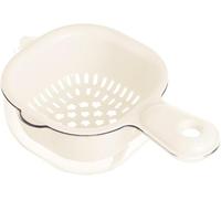 Cestello scolafrutta 2 in 1 a doppio strato con manico, ciotola multiuso per lavare la frutta, portatile e rimovibile, ideale per la cucina, la preparazione dei pasti e il servizio di insalate