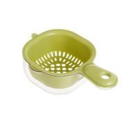 Cestello scolapasta doppio strato da cucina con manico - Cestello scolapasta doppio strato per verdure, ciotola per anguria con colino, pratico rondella per frutti di bosco e pomodori
