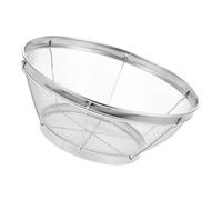 Cestello Scolapasta in Acciaio Inox per Riso e Patate, Argento | Rete Fine Fori da 1mm, Base di Supporto, Superficie Liscia, per Cucina e Dopo Lavaggio