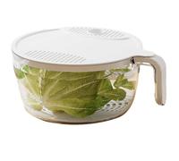Cestello scolapasta per lavello, organizer per lavaggio verdure, coperchio multiuso, 18 x 14 x 8,5 cm, design bianco grigio, per cucina, frutta, cibo, preparazione convezione