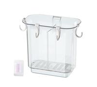 Cestello scolapasta per utensili, con ganci, contenitore per bacchette ad alta trasparenza, doppio foro di ventilazione, contenitore di drenaggio per posate piccole e