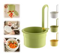Cestello Scolapiatti Appendibile for Lavello, Cestelli di Scarico Sospesi for Filtrare i Rifiuti della Cucina, Lavare Frutta e Verdura, Cestello Scolapiatti Multifunzione for la Cucina(Green,1PC)