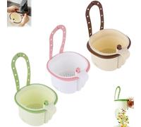 Cestello scolapiatti per lavello da cucina, scolapasta pieghevole con sistema di svuotamento a pressione, rosa e marrone