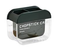 Cestello scolaposate | Grande capacità portaposate trasparente | fondo multi-foro per argenteria con doppio strato per cucchiaio da riso, spatola, cucchiaio, 16,5 x 8,5 x 14 cm