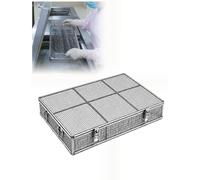 Cestello strumenti inox 304 con coperchio, clip e maniglie pieghevoli | Vassoio a maglia fine per risciacquo, drenaggio e trasferimento di strumenti dentali(4mm-37x23x7cm)