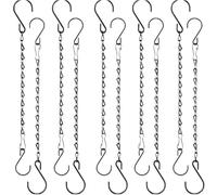 Cesti appesi Catene for cestini sospesi in ferro, 10 pezzi, nere, lunghezza 26 cm, larghezza gancio 3