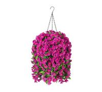 Cesti Di Fiori Artificiali, Fiori Artificiali Appesi, Cesto Di Simulazione Di Gloria Mattina Per La Decorazione Esterna Del Portico, Falso Cesto Di Fiori Appeso Da 37 Pollici Per La