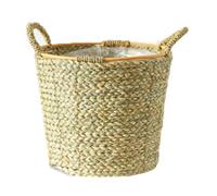 Cesti di fiori intrecciati a mano con manico Fioriera per interni Organizzatore multiuso per case coloniche Decorazioni da giardino Casa Cestino intrecciato a mano Piccolo