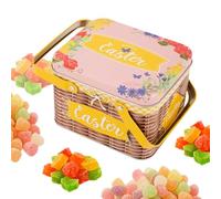 Cesti Di Pasqua Per Bambini | Con Coperchio E Manico In Metallo Per La Conservazione Di Caramelle E Dolciumi,Barattoli Per Dolciumi - Per Cioccolatini Da Festa, Regalini Per Le Calze Delle Feste, Dolc