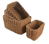 Cesti Di Stoccaggio - Bidoni 'armadio Da 4 Pacchetti Per Lo Stoccaggio Dello Spazio, Contenitori Decorativi Con Funzione Di Trasporto Facile, Organizzatore Di Giocattoli Per Il Bagno Della Dispens