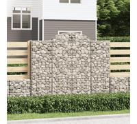 vidaXL Cesti Gabbioni ad Arco 2 pz 200x30x160/180 cm Ferro Zincato