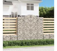 vidaXL Cesti Gabbioni ad Arco 2 pz 200x30x200/220 cm Ferro Zincato
