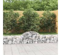 vidaXL Cesti Gabbioni ad Arco 4 pz 200x30x40/60 cm Ferro Zincato