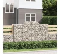 Cesti Gabbioni ad Arco 5 pz 200x30x120/140 cm Ferro Zincato