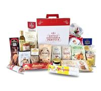 Cesti Natalizi Speciale Italia - Cesto Natalizio Gastronomico Gran Gourmet, Confezione Regalo Natale Maxi Formato con Panettone da 500g, Prodotti Dolciari e Alimentari, 20 pezzi