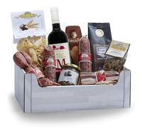 Cesti Natalizi Speciale Italia - Cesto Natalizio Gastronomico Umbria e Dintorni, Confezione Regalo Natale con Prodotti Alimentari Tipici della Regione Umbria, 10 pezzi