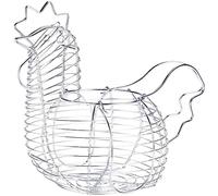 Cesti Porta Uova nel Filo Metallico, Porta Uova un Forma di Gallina, Cestin1718