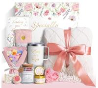 Cesti regalo da donna, 11 pezzi, regali di compleanno unici per donne, cesti regalo per la cura di sé, ringraziamento, guarigione, simpatia, regalo di amicizia per mamma, nonna, sorella, amici (rosa)