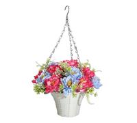 Cestini artificiali con fiori | Cesti con fiori finti margherite | Fiori artificiali per ornamenti da giardino per matrimoni