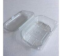 CESTINI CON COPERCHIO UNITO VASCHETTE FRUTTA R-PET CON FORI DI VENTILAZIONE IDEALI PER FRUTTA E ORTAGGI (125 gr)