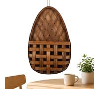 Cestini da parete Decor rustico Boho in legno Storage Organizer Decor | Cestini in rattan fatti a mano per soggiorno, camera da letto, caffetteria, ingresso, ufficio, parete, posta giornaliera