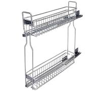 Cestini estraibili resistenti per armadi a doppio strato scorrevole per condimenti salvaspazio per un facile accesso e rabbia