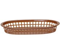 HENDI Cestini per Servire Fast Food, 6 Pezzi, per Patatine Fritte, Hamburger, Gamberetti o Anelli di Cipolla, 275x175x(H) 38mm, Polipropilene, Marrone