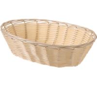 HENDI Cestino portapane ovale, cesta per esporre e conservare pane, 225x130x(H) 55mm, polipropilene e struttura in filo metallico