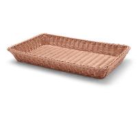 HENDI Cestino per pane, GN 1/1, rettangolare, espositore cesto contenitore da tavolo o da banco per pane, frutta e verdura, 530x325x(H) 65mm, polipropilene