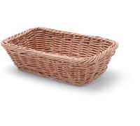 HENDI Cestino per pane, GN 1/4, rettangolare, espositore cesto contenitore da tavolo o da banco per pane, frutta e verdura, 265x162x(H)65mm, polipropilene