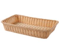 HENDI Cestino per pane, GN 1/1, rettangolare, contenitore-cestino-espositore-display porta pane per la presentazione e la conservazione del pane, 530x320x(H)90mm, polipropilene, inox