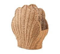 Cestini intrecciati, organizzatore di stoccaggio del design a conchiglia per camera da letto, organizzatore estetico con archivi multiuso, cestino giocattolo per vivaio, bagno, casa, snack, libri, 12.