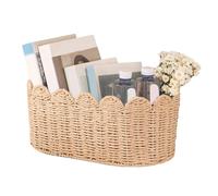 Cestini intrecciati per riporre oggetti, , cestini e scatole per la cameretta dei bambini, per comò, stanza da bagno, ingresso, tavolo, armadio, bancone, divano, mensole da cucina, libreria